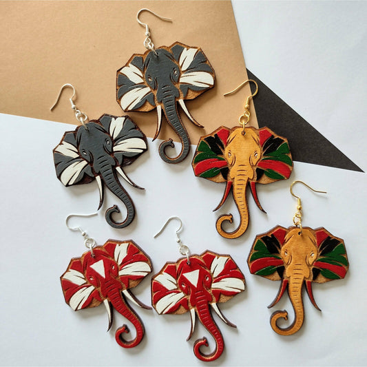 Tribal Elephant Earrings